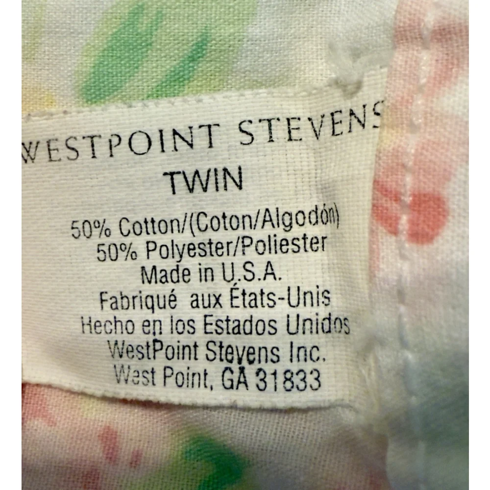 Westpoint Stevens Garden Estates Sarah Twin Sheet Set Pink Floral Eyelet Lace